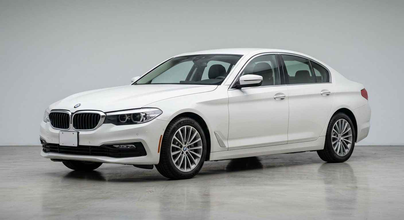 2018 BMW 5 Series Mineral white sedan for rent and sale in Khulna