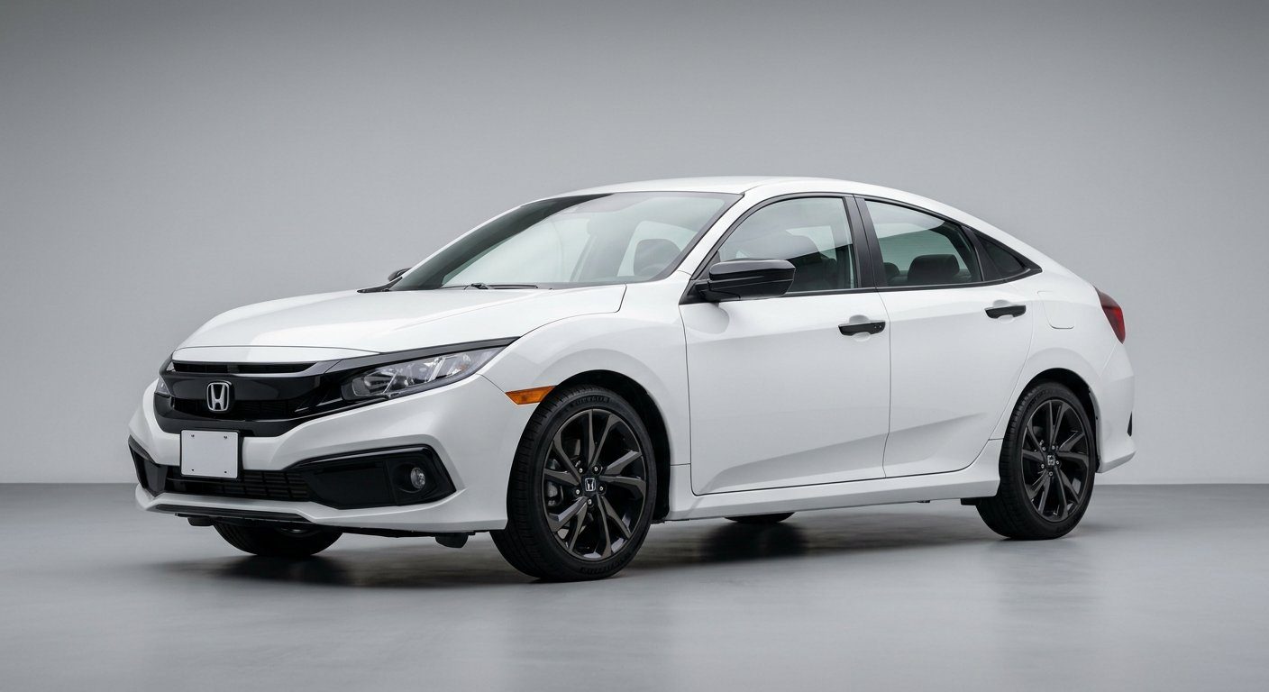2020 Honda Civic White sedan for rent and sale in Khulna